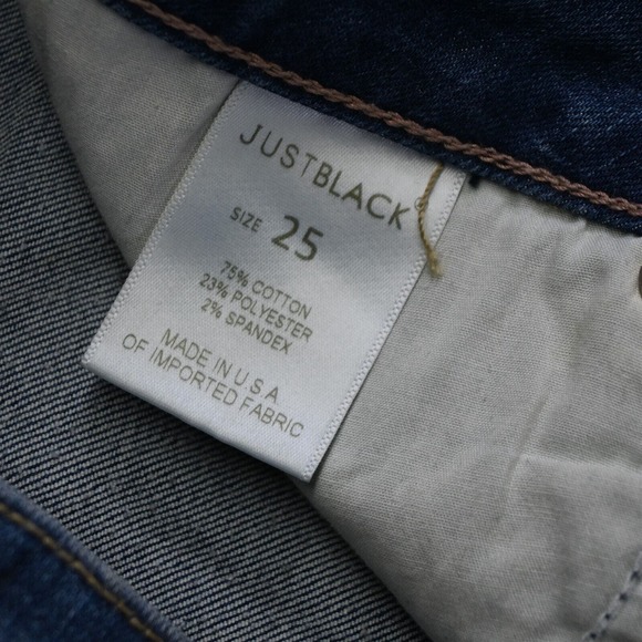 Just Black 25 Mid‎ Rise Skinny Light Wash Stretch Denim Womens Jeans - Picture 4 of 7